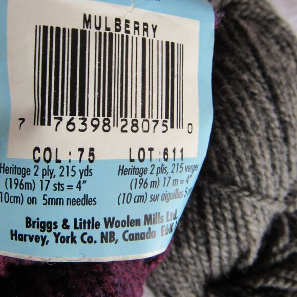 lot 3 sks Briggs & Little Heritage 100% Wool Yarn 2-ply,113g each - Picture 2 of 4